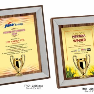 Dual-Tone Wood & Metal Victory Plaque