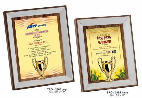 Dual-Tone Wood & Metal Victory Plaque