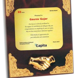 Handshake Wooden Plaque