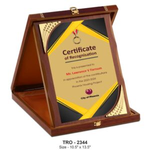 High Gloss Finish Wooden Box Plaque