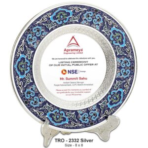 Blue Edge Circle Plaque