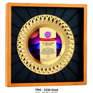 Premium Gold-Plated Metal Wooden Plaque