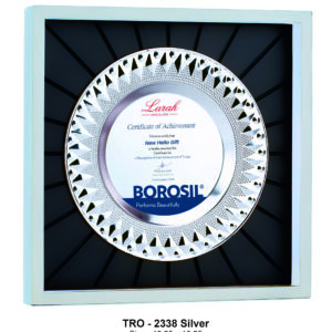 Premium Silver Metal Plate Wooden Plaque
