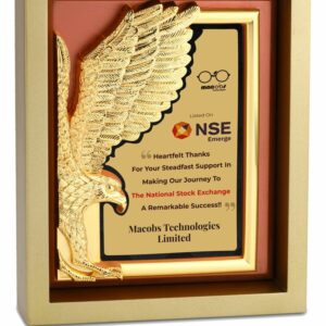 Majestic Eagle Emblem Wooden Plaque