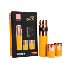 Yellow Finish Copper Water Bottle