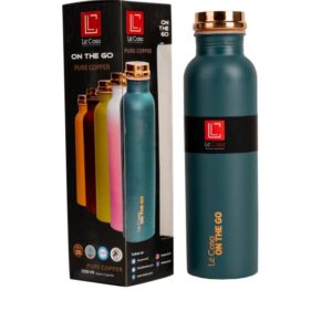La Casa Blue Copper Water Bottle