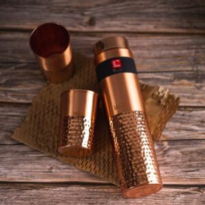 Maple Hammered Copper Water Bottle