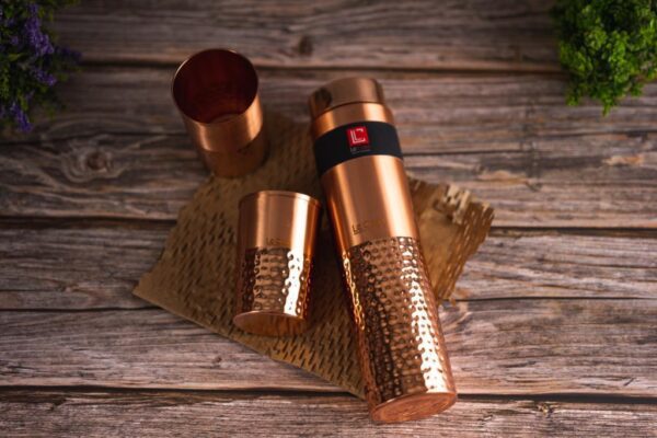 Maple Hammered Copper Water Bottle
