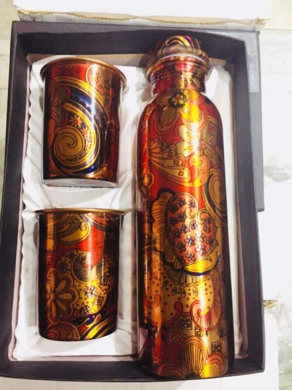 Antique Finish Copper Water Bottle