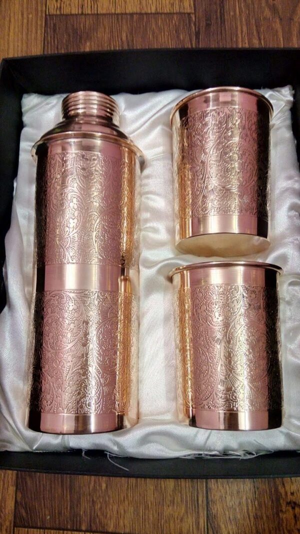 Indian Art Copper Water Bottle