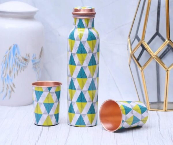 Nordic Triangles Copper Bottle Set